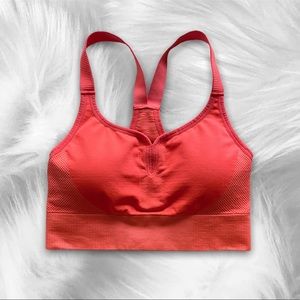 Coral Longline Sports Bra with Removable Pads